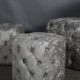 Assorted set of Off-White Velvet Benches