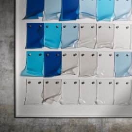 Cadrillage acrylique bleu 1