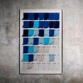 Cadrillage acrylique bleu 1