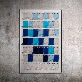 Cadrillage acrylique bleu 2