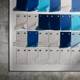 Cadrillage acrylique bleu 2