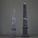 Grey-Black Marble Obelisk - L