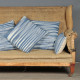 Housse de Coussin Carré - Ikat Bleu